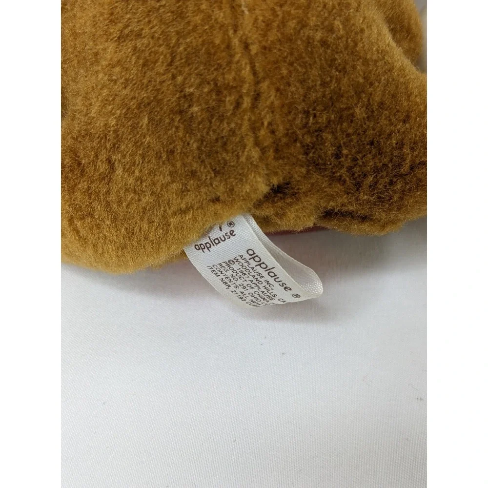 Applause Christmas Bear Ornament Cubby Plush Lot 4 Inch White Brown Lot of 3‎